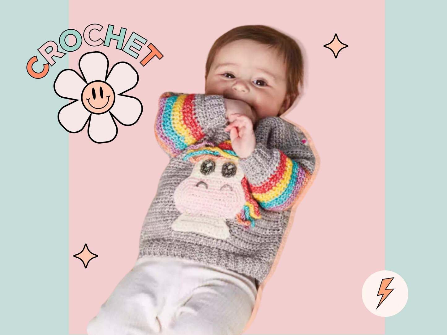 baby unicorn crochet baby sweater crochet pattern jane burns