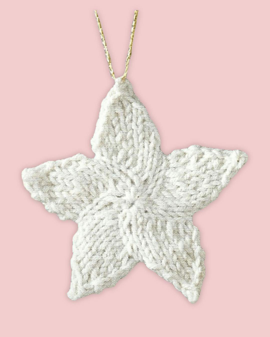 Five Pointed Star Christmas Tree Decoration Knitting Pattern PDF Download - Jane Burns Designs
