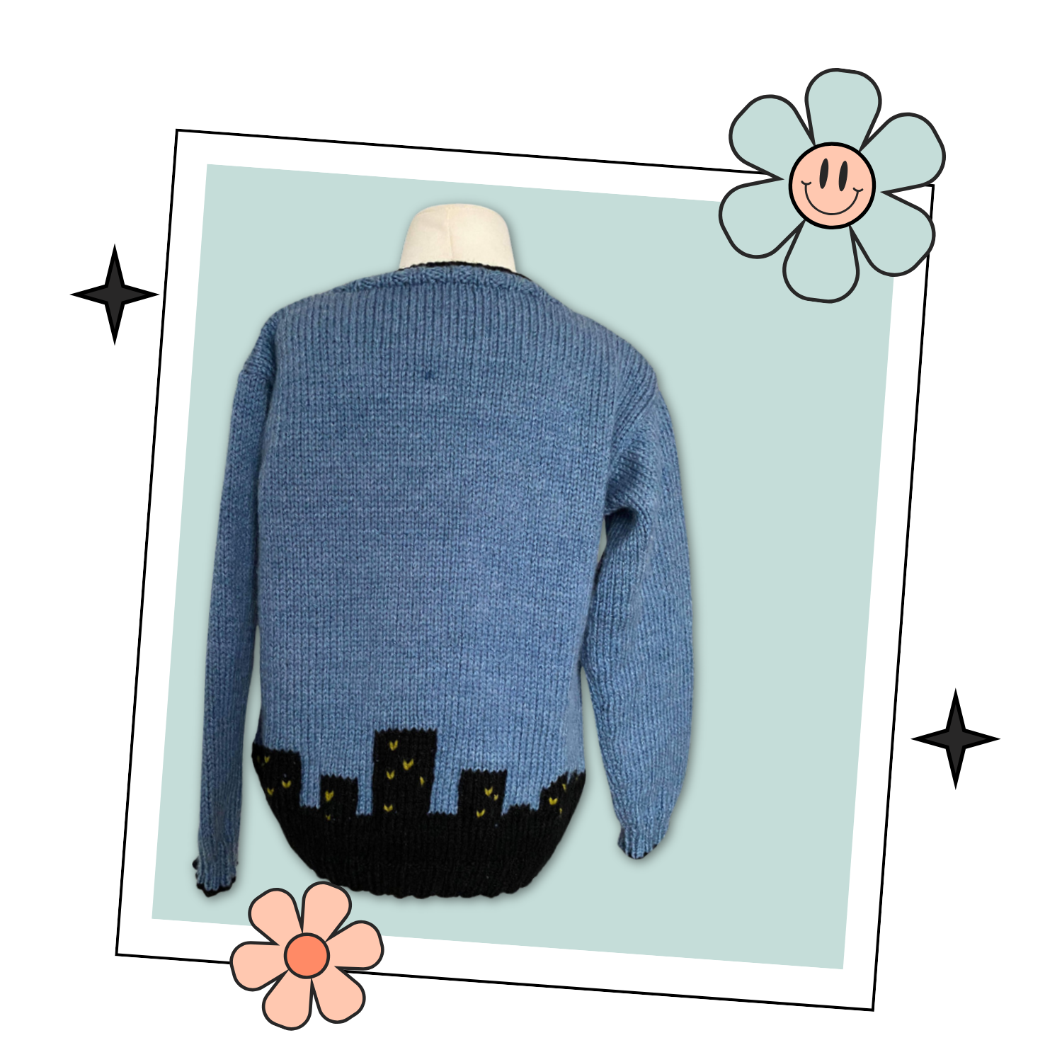 frank super hero cat kids jumper knitting pattern, cat sweater knitting pattern pdf