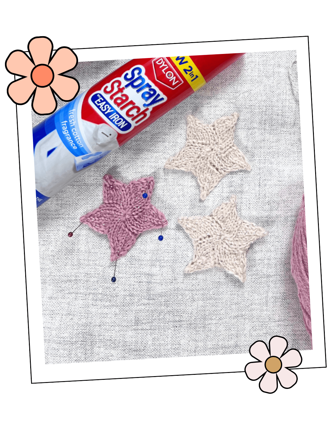 Five Pointed Star Christmas Tree Decoration Knitting Pattern PDF Download - Jane Burns Designs