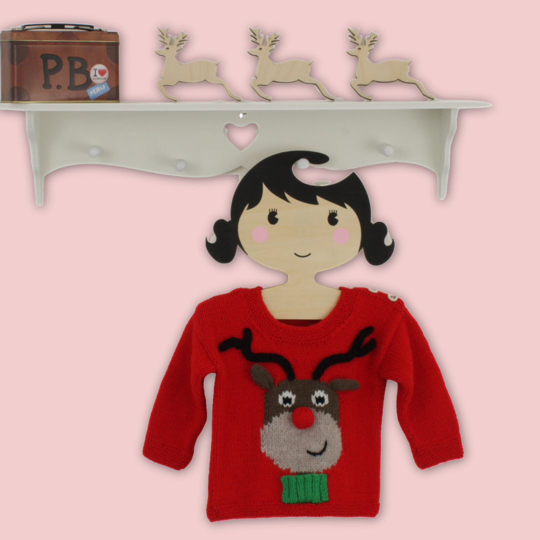 little rudolph baby christmas jumper knitting pattern jane burns