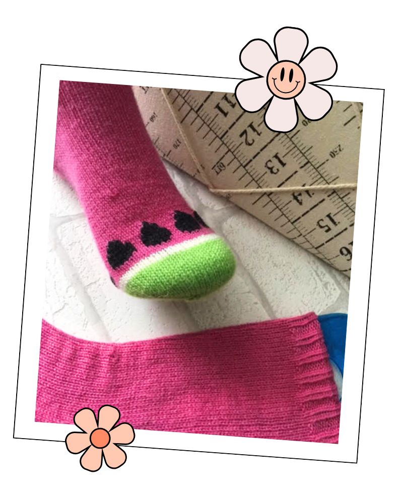 Watermelon Socks, Adult Melon Sock Knitting Pattern PDF download - SocksJane Burns Designs