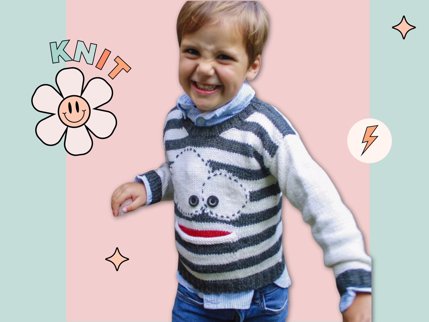 Monster Mouth Scary Halloween Kids Jumper - Knitting Pattern