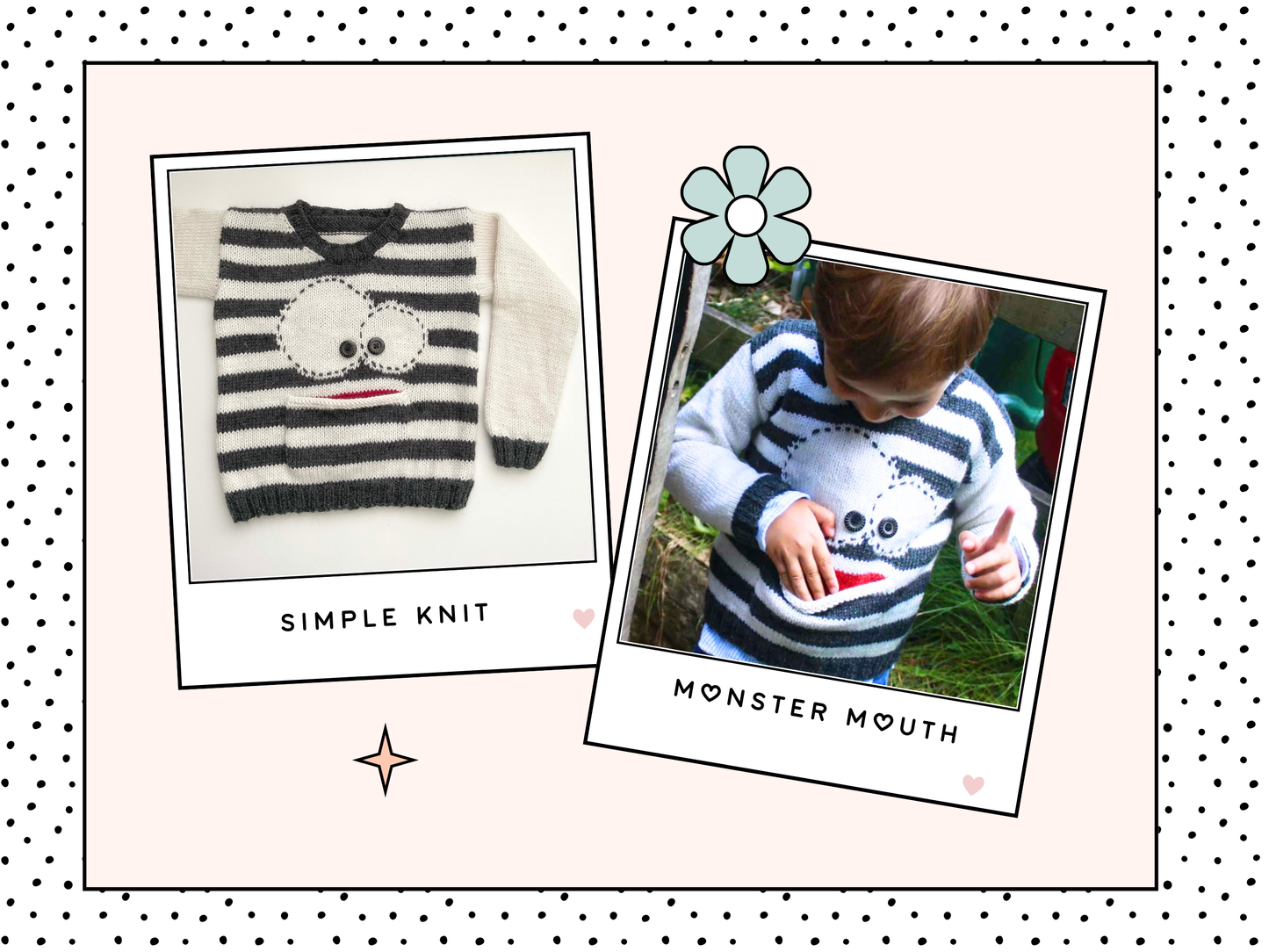 Monster Mouth Scary Halloween Kids Jumper - Knitting Pattern