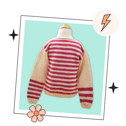 mr fluffy tail childs squirrel pullover jumper knitting pattern jane burns