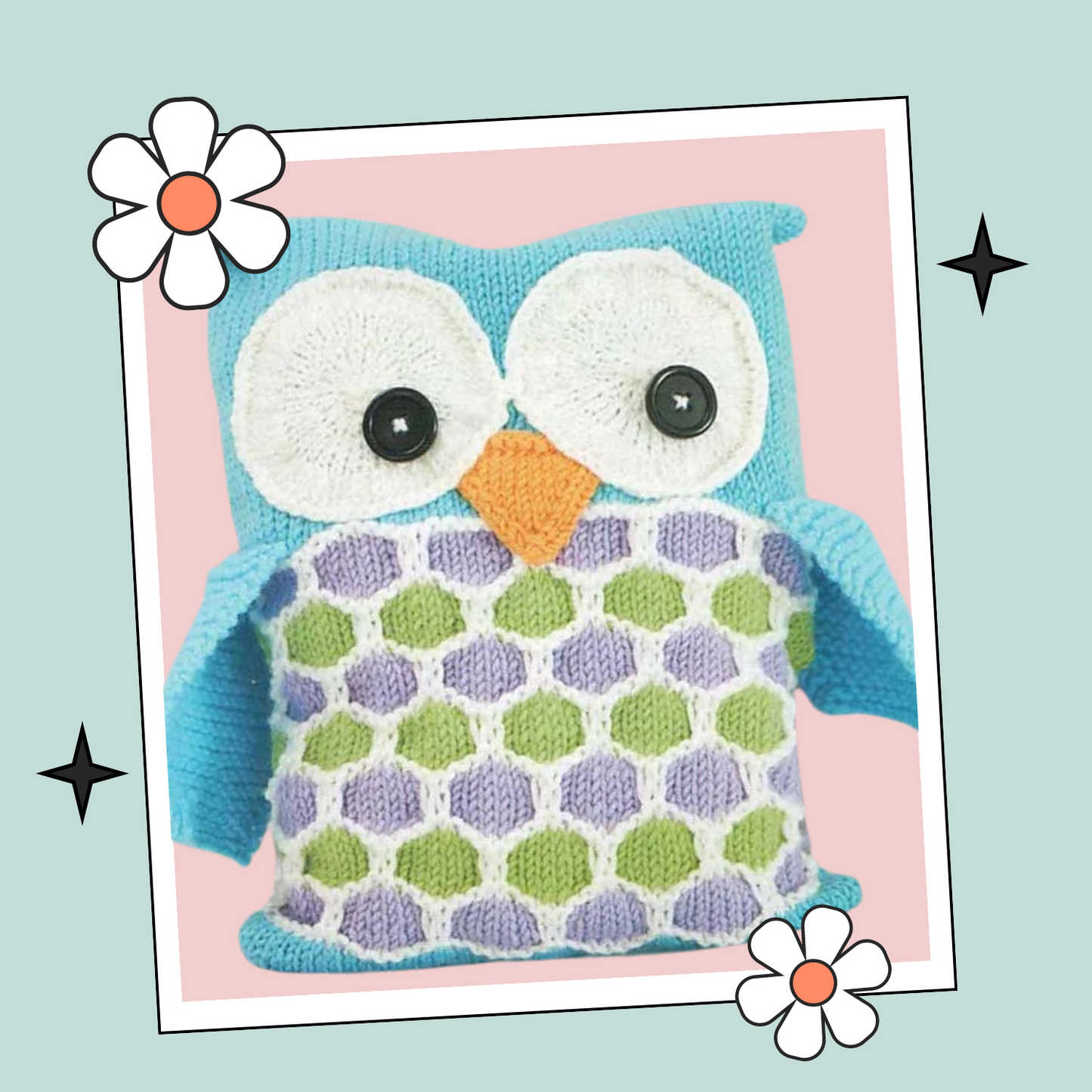 Pyjama Party Owl PJ Case - Knitting Pattern