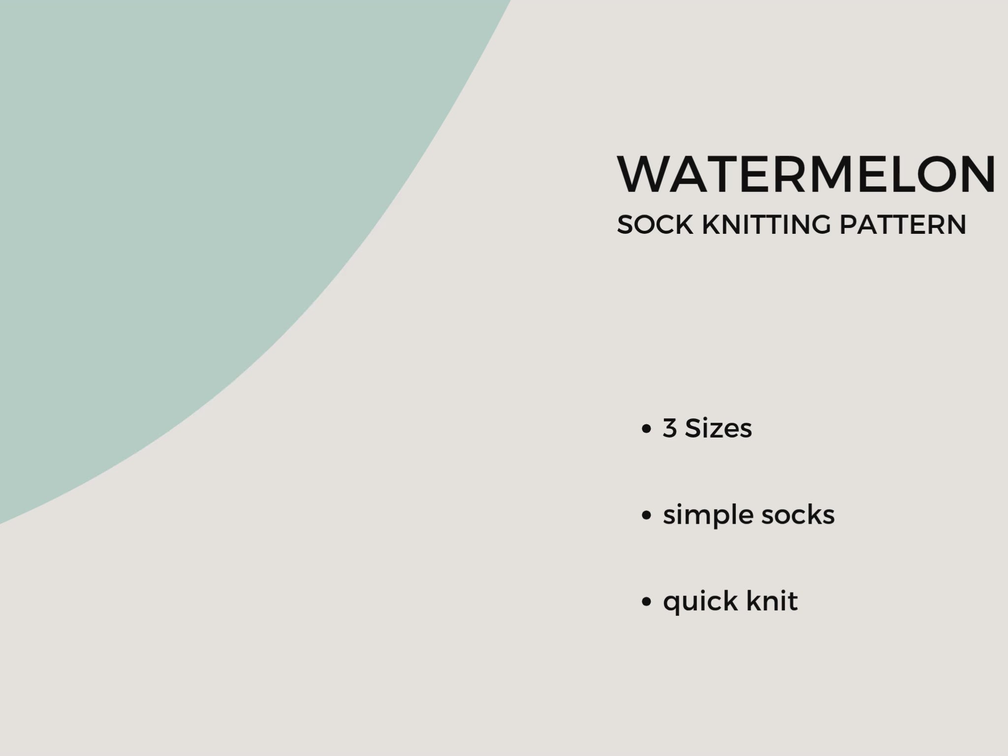 Water Melon Socks pattern pages, Jane Burns Whimsical Designs, PDF download