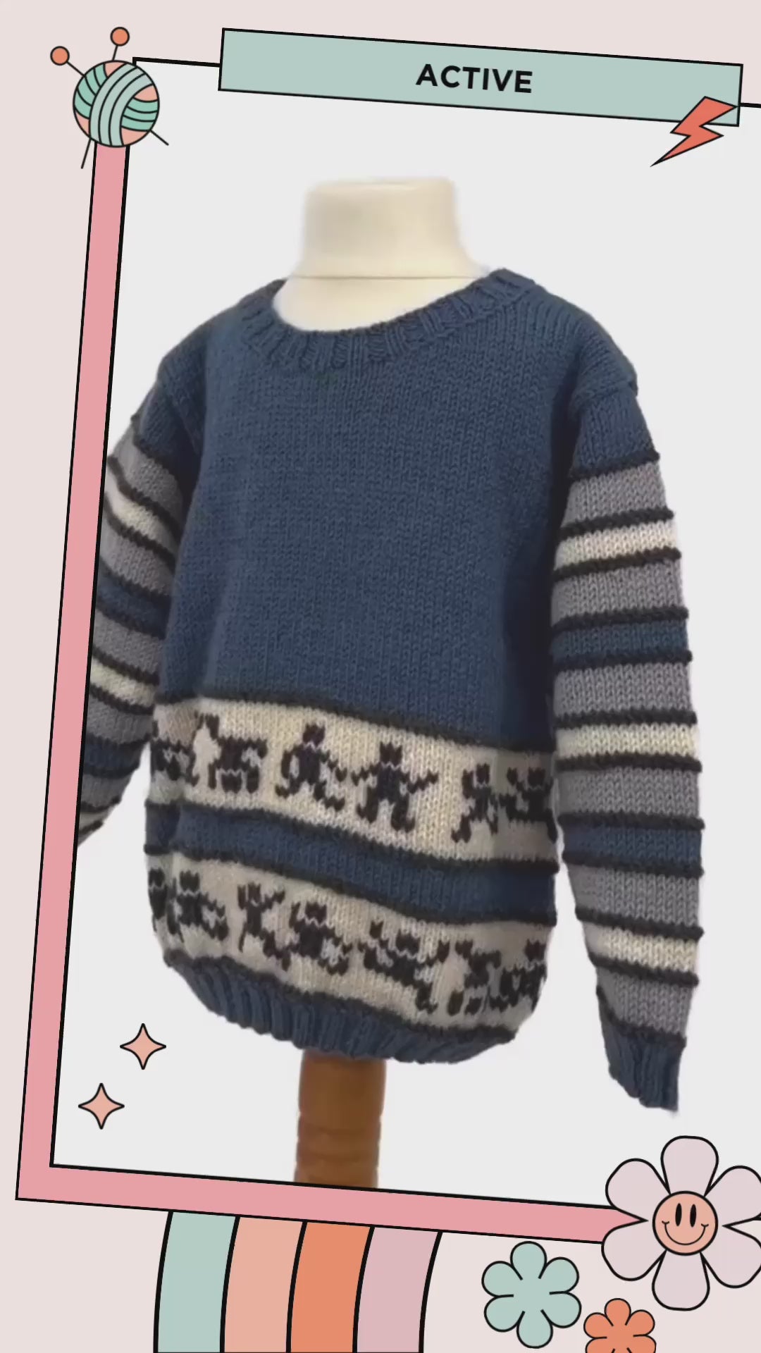 active sports stripy jumper knitting pattern jane burns