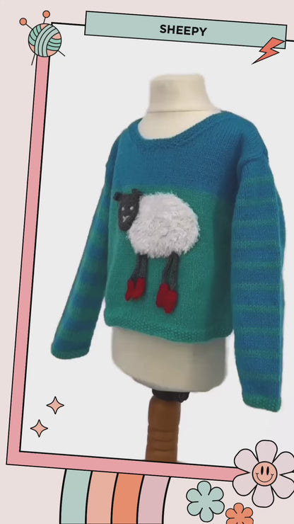 Only Ewe, Simple Kids Sheep Sweater - Knitting Pattern