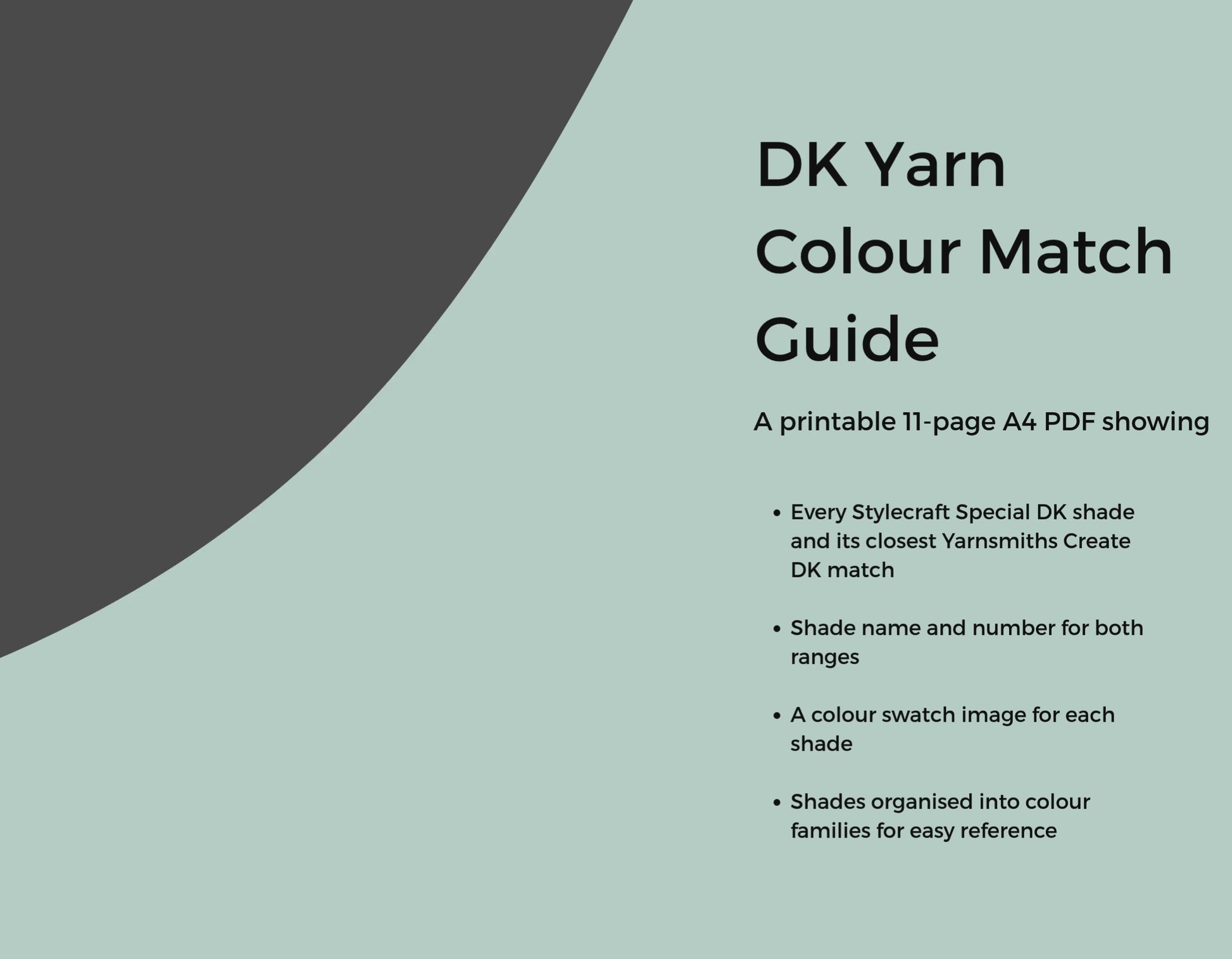 yarn shade comparison pdf stylecraft special dk and yarnsmiths create dk, pdf download by jane burns