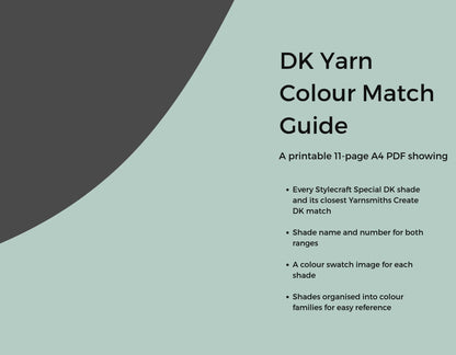 yarn shade comparison pdf stylecraft special dk and yarnsmiths create dk, pdf download by jane burns