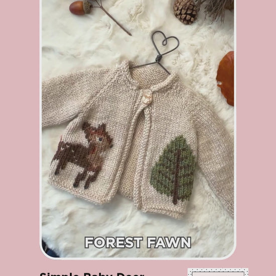 simple baby deer cardigan knitting pattern jane burns, autumn knitting deer