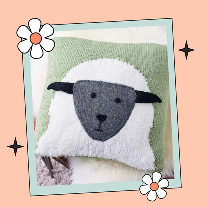 Barrilliant Sheep Intarsia Cushion Knitting Pattern