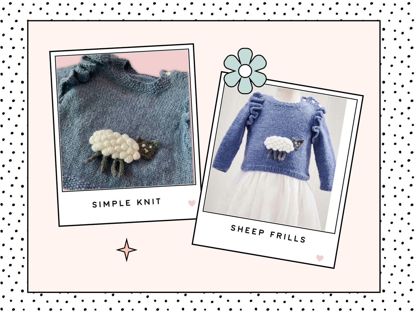 sheep frills, baby lamb frilly jumper knitting pattern jane burns