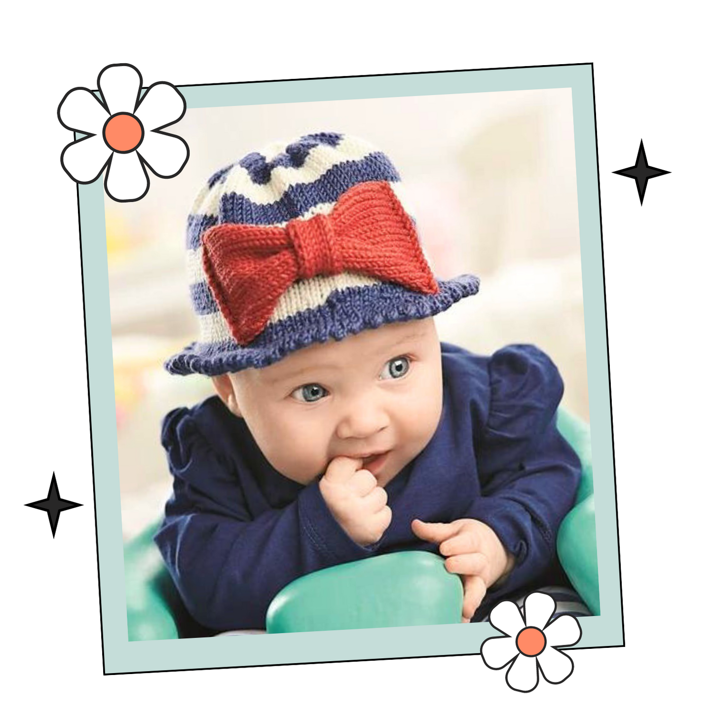 Sunshine Bucket Hat, Kids Nautical Bucket Hat - Knitting Pattern