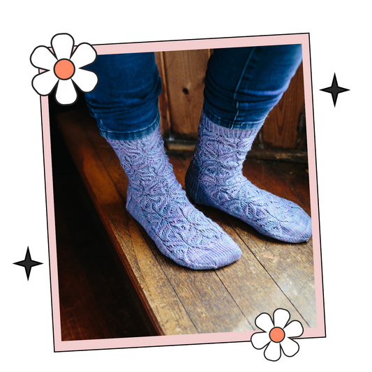 Teasel Socks, Cable and Lace Socks - Knitting Pattern