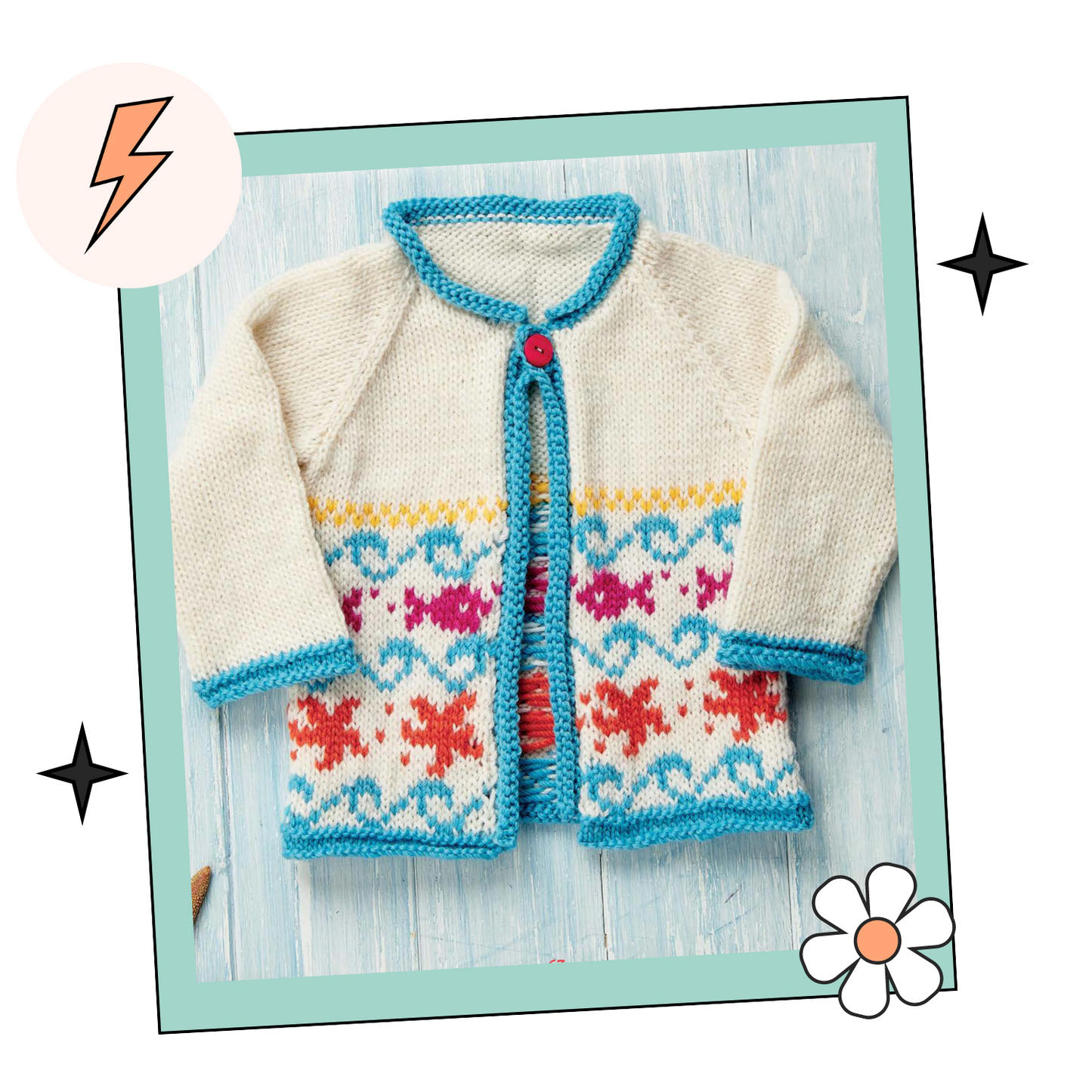 Under the Sea Cardigan, Nautical Baby Sweater - Knitting Pattern