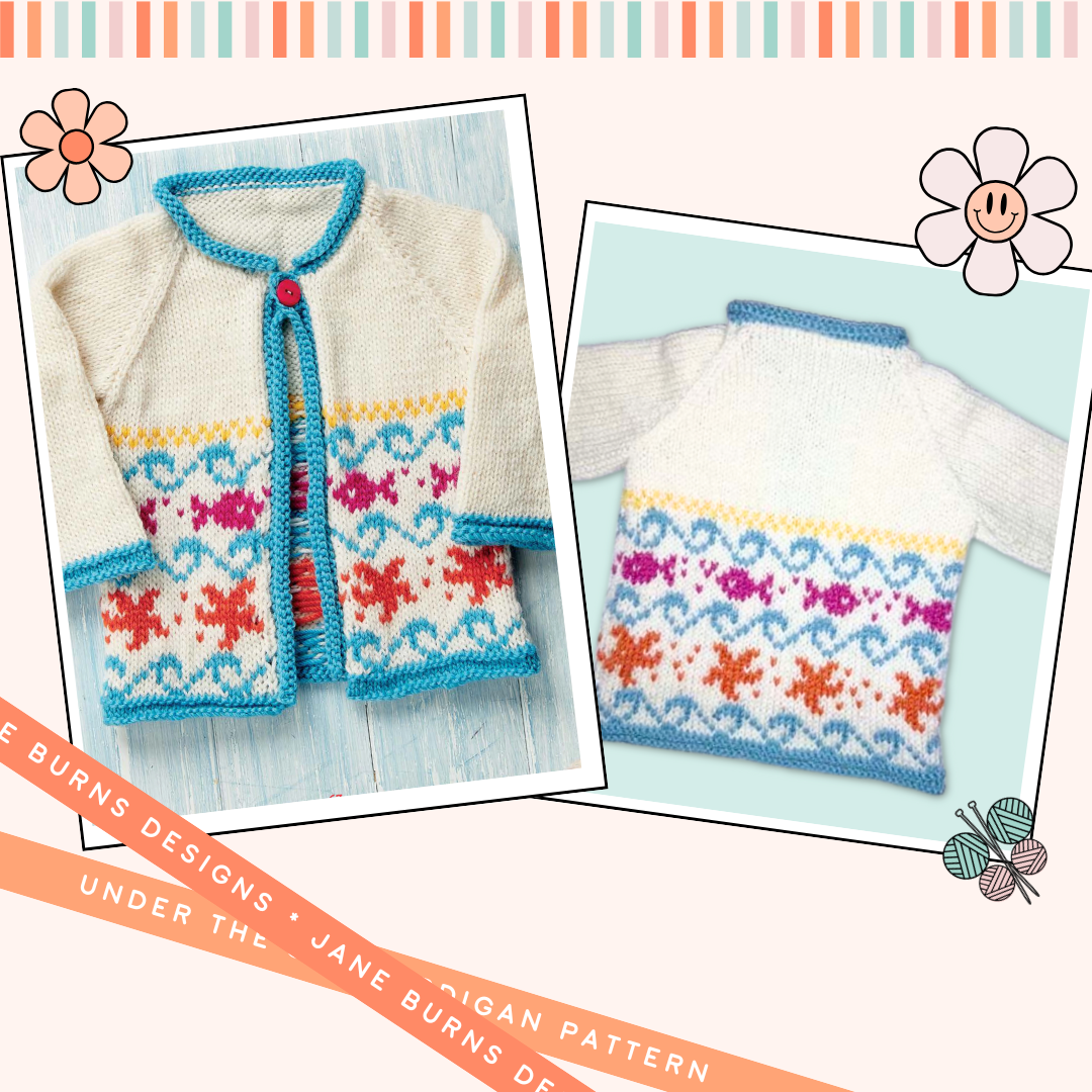under the sea fish baby cardigan knitting pattern