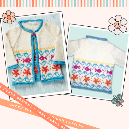 under the sea fish baby cardigan knitting pattern