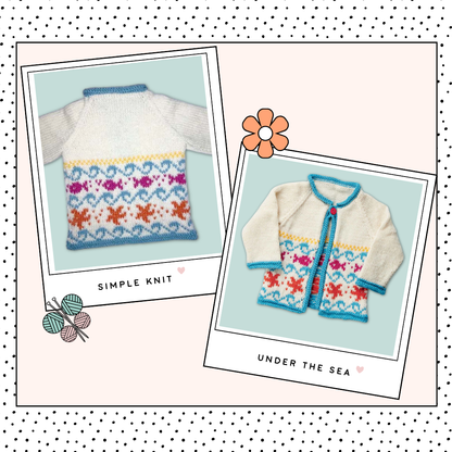 under the sea fish baby cardigan knitting pattern