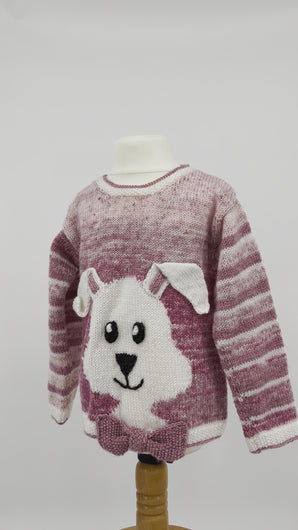 Bunny Hop Sweater knitting pattern JANE BURNS