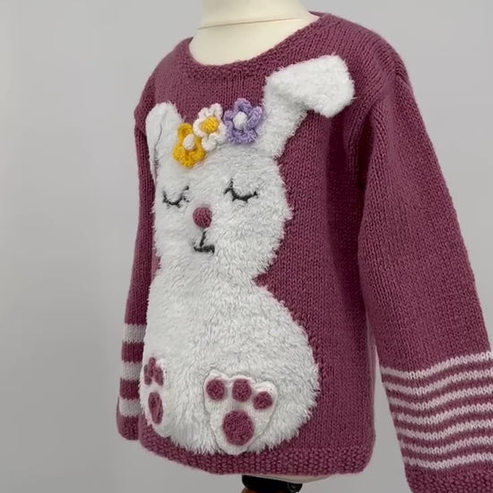 Bunny Toes Sweater knitting pattern JANE BURNS video