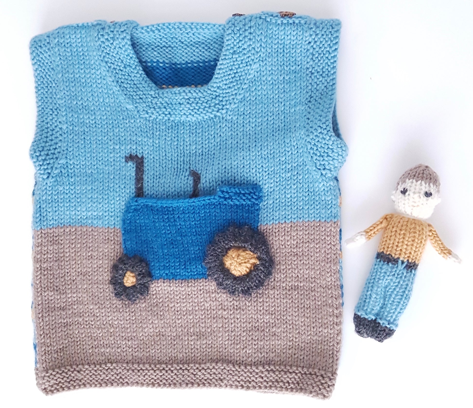 jane burns tractor tank top knit pattern