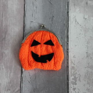 Pumpkin Purse, Simple Halloween Purse - Knitting Pattern