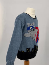 Load and play video in Gallery viewer, Frank Super Cat Sweater knitting pattern JANE BURNS

