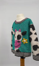 Load and play video in Gallery viewer, Daisy the Cow Sweater knitting pattern JANE BURNS
