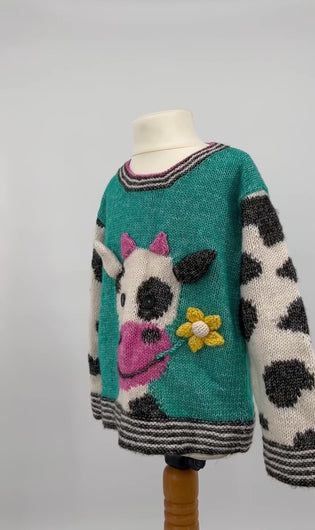 Daisy the Cow Sweater knitting pattern JANE BURNS