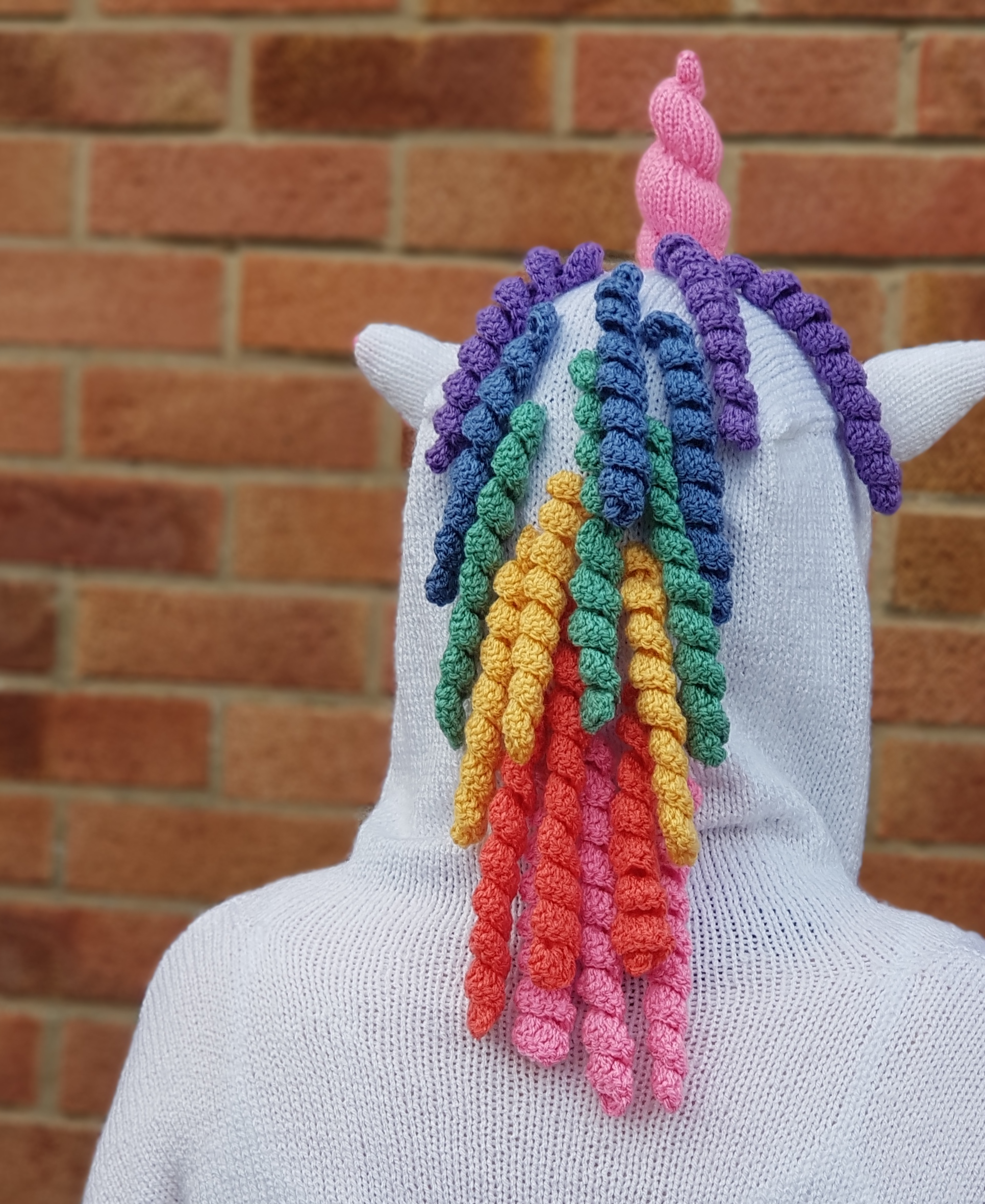 Adult mystical unicorn hoodie pattern jane burns knitting