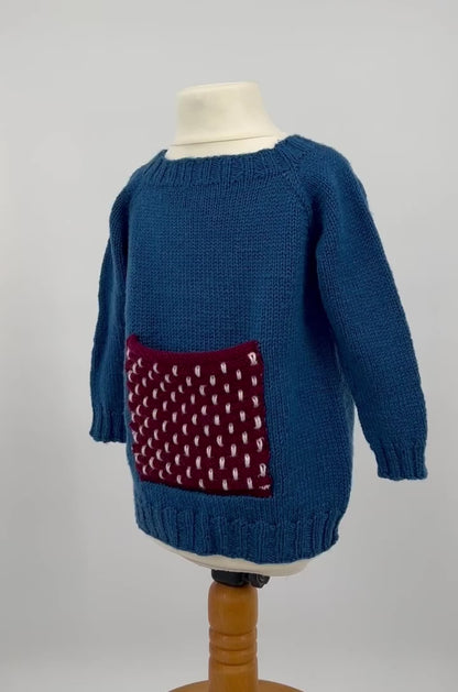 There is an Elf in my Chimney Sweater, Kids Christmas Jumper - Knitting Pattern