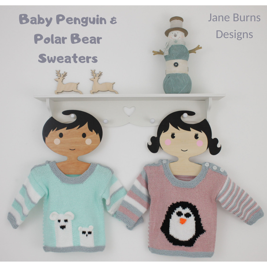 Baby Penguin & Polar Bear, Christmas Jumper - Knitting Pattern