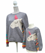 Load image into Gallery viewer, Unicorn &amp; Rainbows Sweater Pattern KIDS
