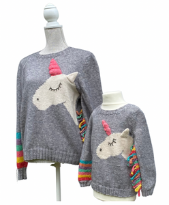 Unicorn and Rainbows Sweater Adult Pattern JANE BURNS