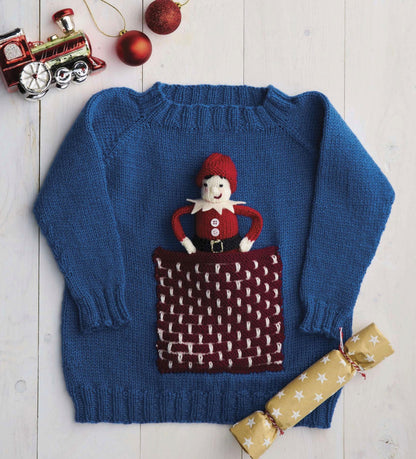 There is an Elf in my Chimney Sweater, Kids Christmas Jumper - Knitting Pattern