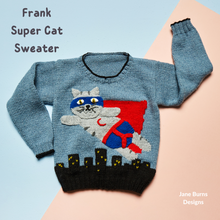 Load image into Gallery viewer, Frank the Super Cat Sweater
