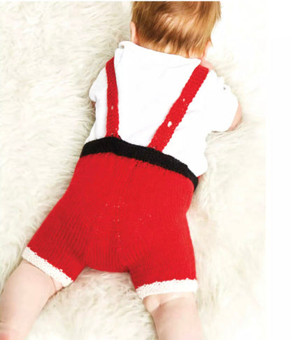 Santa Claus, Baby Christmas Romper & Hat Set - Knitting Pattern