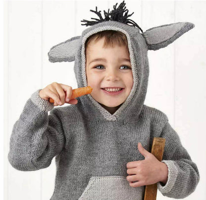 Donkey Hoodie Jane Burns Knitting Pattern