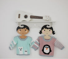 Load image into Gallery viewer, baby penguin and polar bear sweater jane burns
