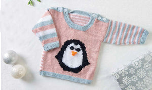 baby penguin and polar bear sweater jane burns
