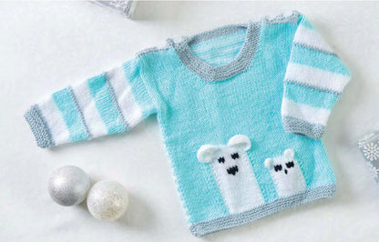 baby penguin and polar bear sweater jane burns