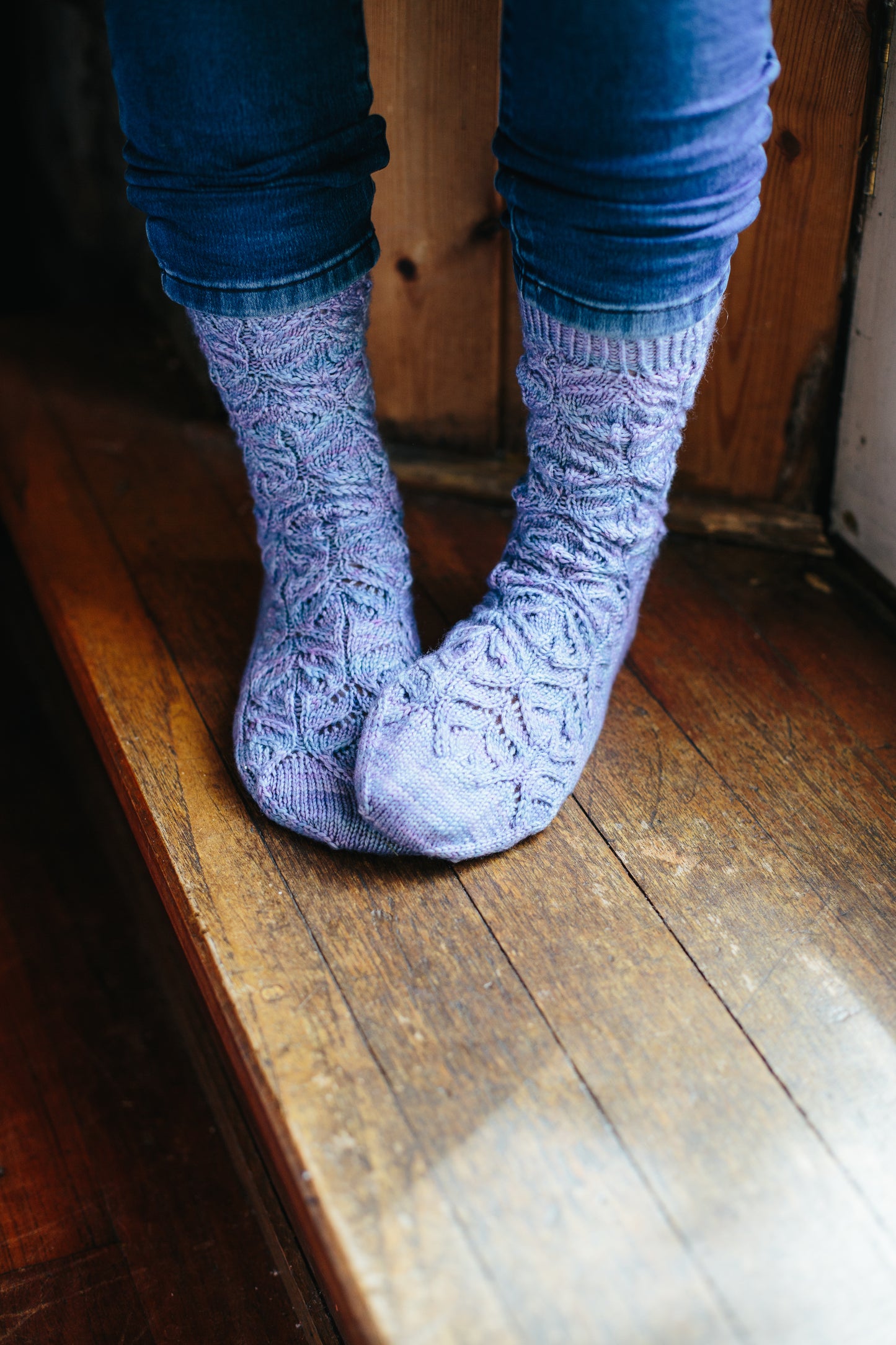 Teasel Socks, Cable and Lace Socks - Knitting Pattern