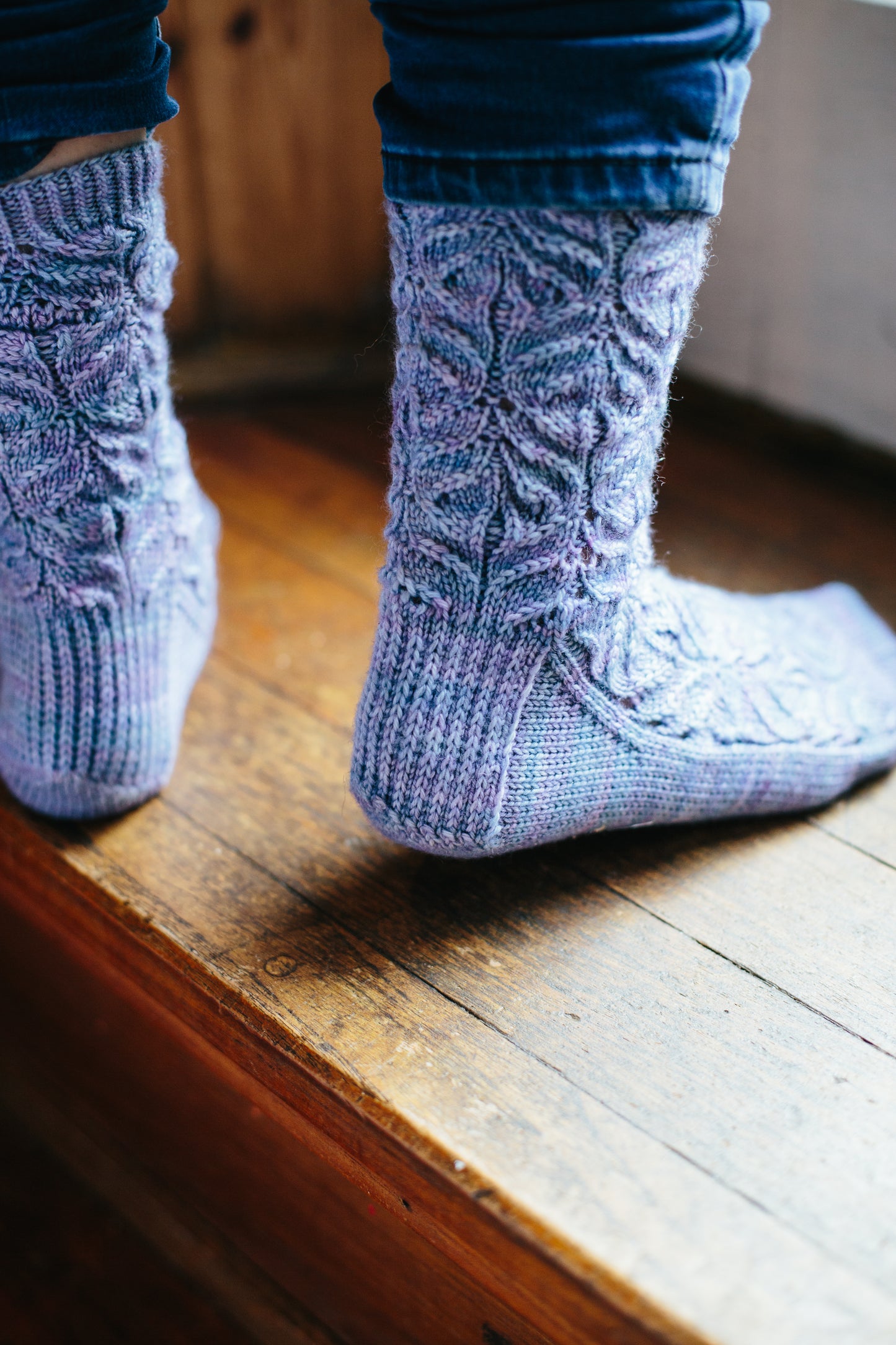 Teasel Socks, Cable and Lace Socks - Knitting Pattern