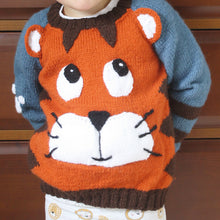 Load image into Gallery viewer, Tiger Paws Sweater Pattern JANE BURNS knitting
