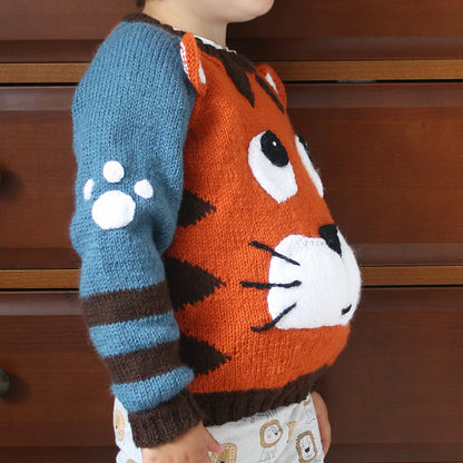 Tiger Paws Sweater Pattern JANE BURNS knitting