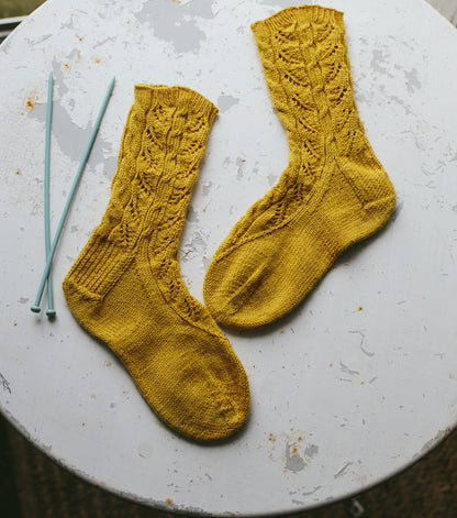 Oh So Sweet, Cable and Lace Socks - Knitting Pattern