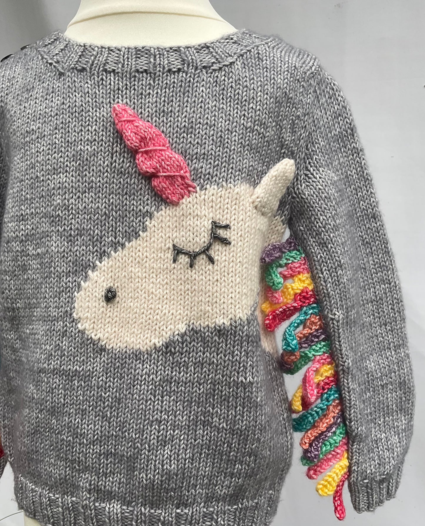 Unicorn and Rainbows Sweater kids Pattern JANE BURNS