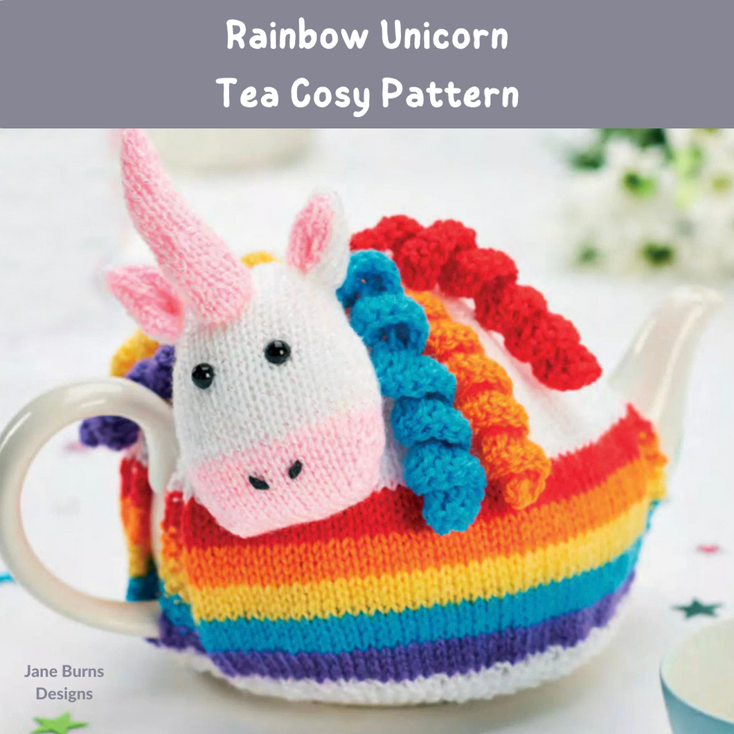Rainbow Unicorn Tea Cosy Pattern